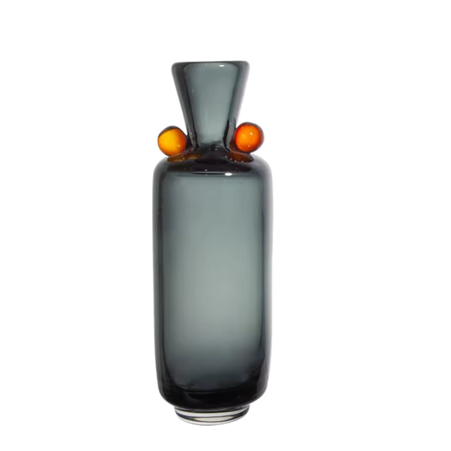 Luxusgraue Glasvase – modern, einzigartig, für Blumen & Hydroponik