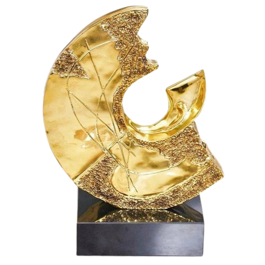 Luxus Goldene Harz Figur mit Marmorfuß