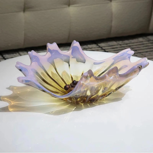 Nordic Modern Große Amber Oval Glas Schale