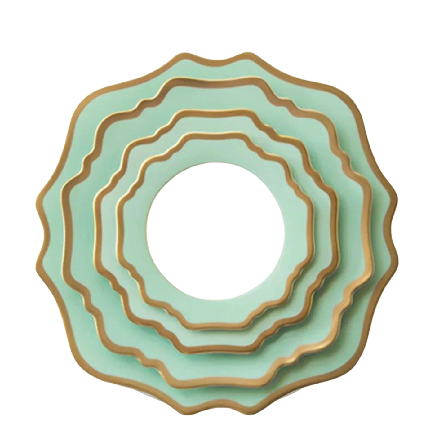 Luxuriöses Sonnenblumen Design mit Goldrand 4tlg