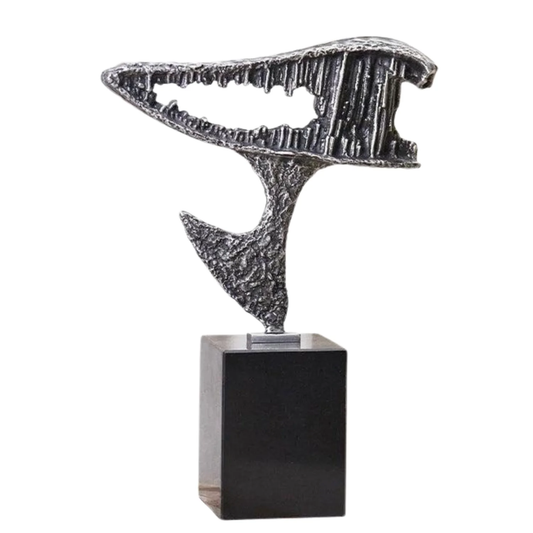 Luxuriöse Antik-Silber Skulptur – Handgefertigte Resin