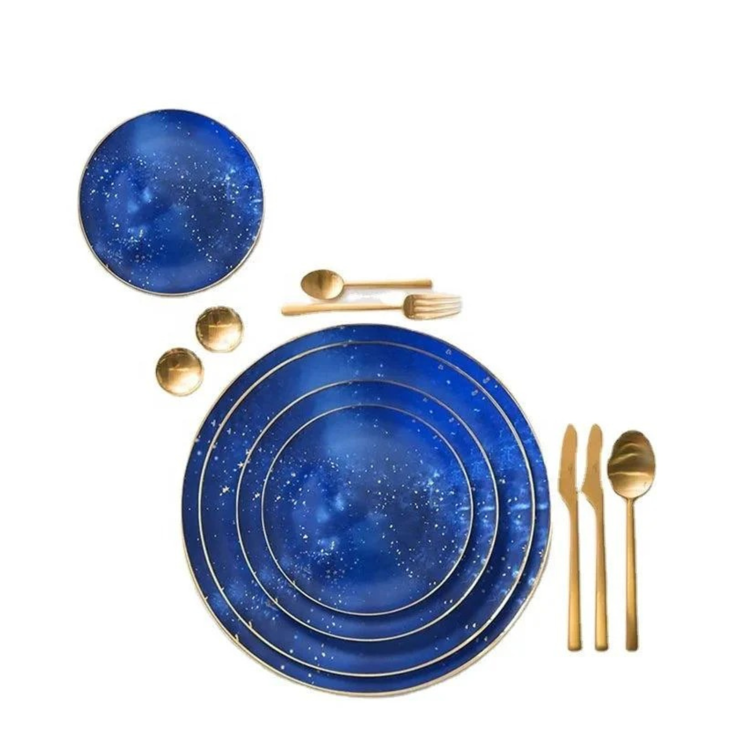 Blauer Sternenhimmel Luxus Bone China Geschirrset