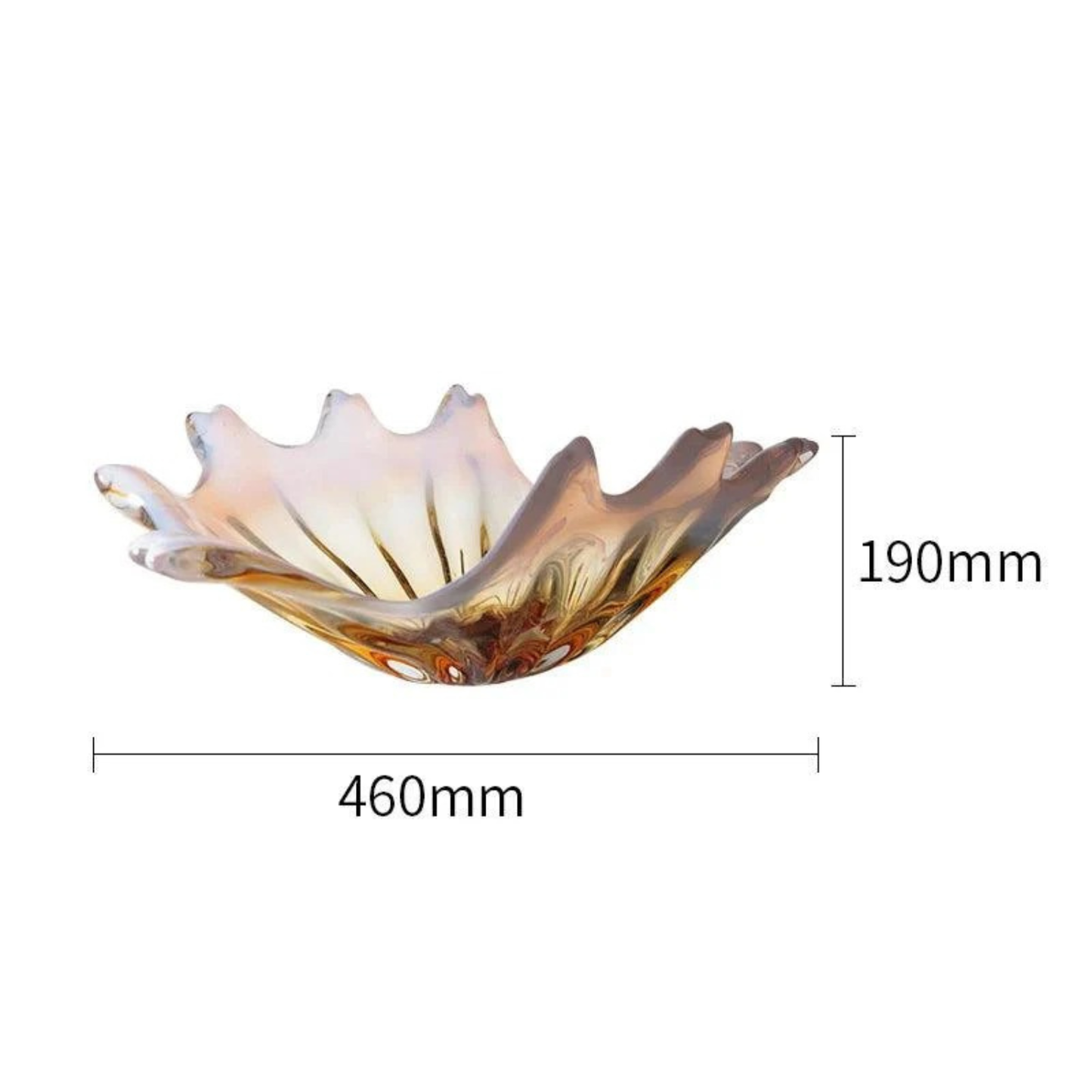 Nordic Modern Große Amber Oval Glas Schale
