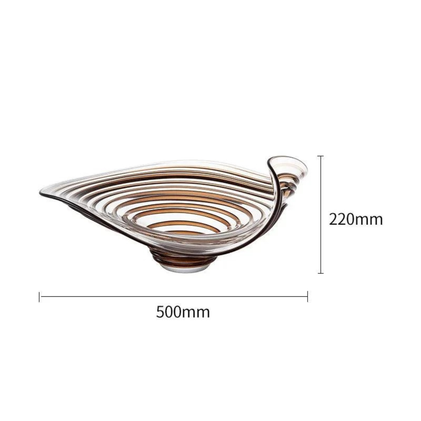 Dekorative Luxus Glas Obst- & Salatschale mit Standfuß