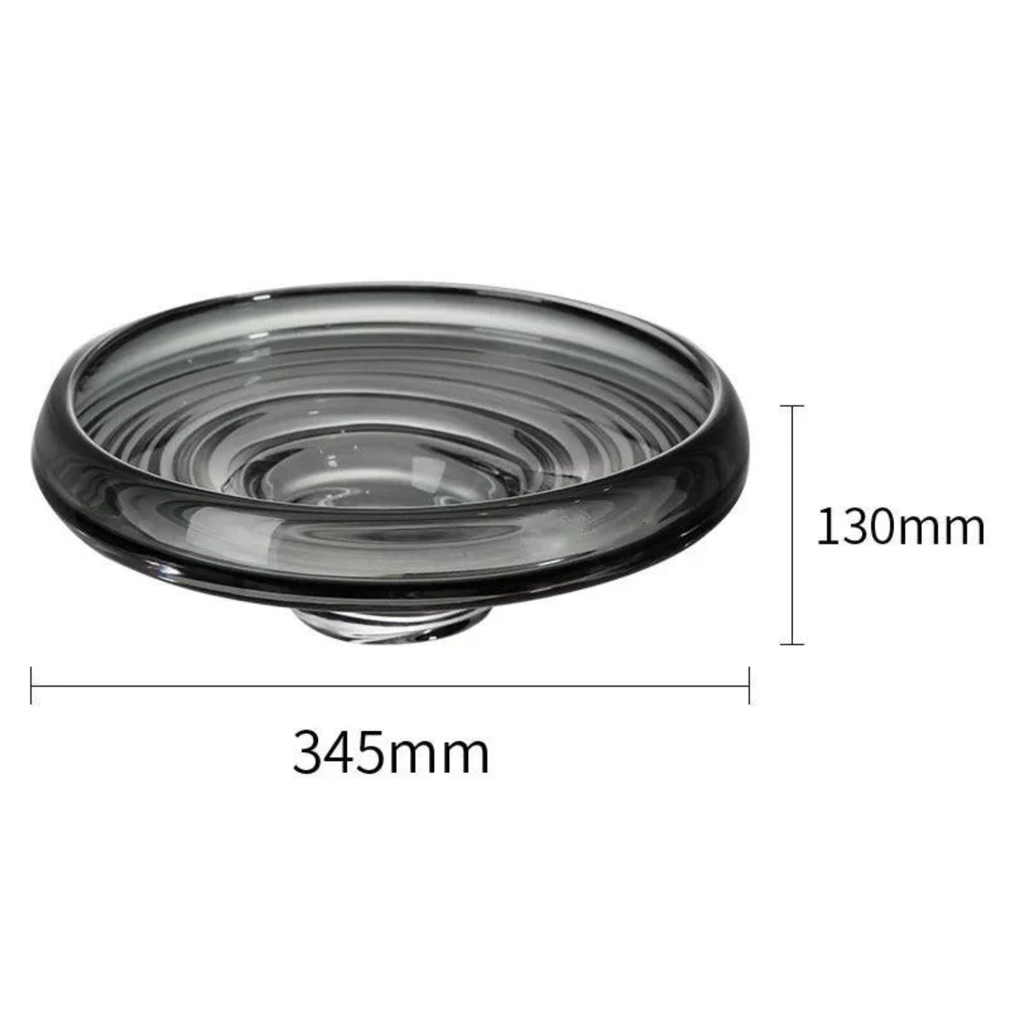 Dekorative Graue Glas-Schale