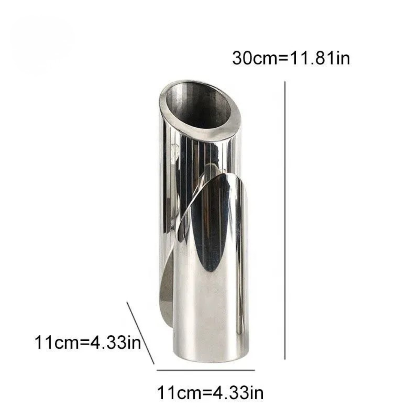 Edelstahl Vase Silber-Abstrakte Moderne Tischdekoration