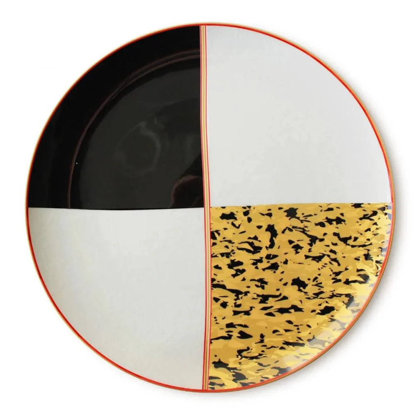 Schwarz Gold Marmor Luxus Bone China Geschirrset
