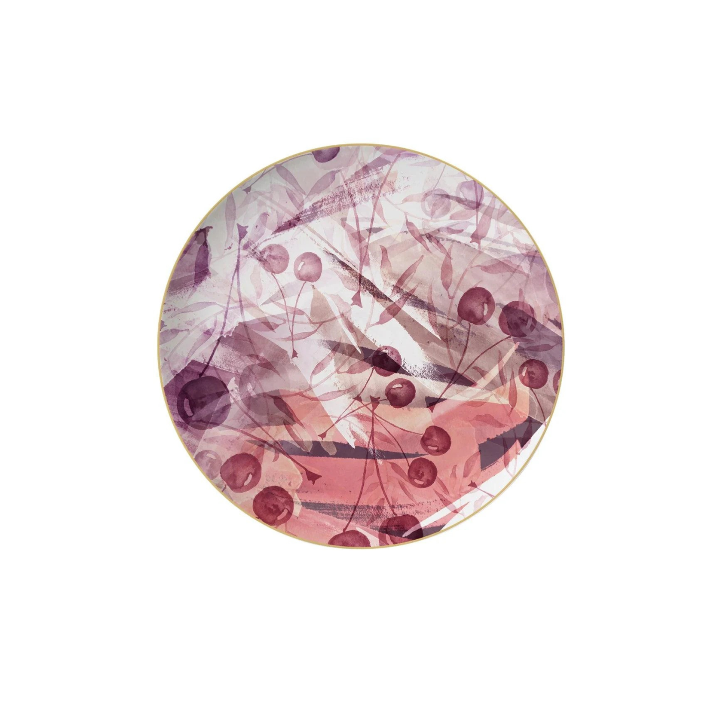Lila Kirsche Luxus Bone China Geschirrset