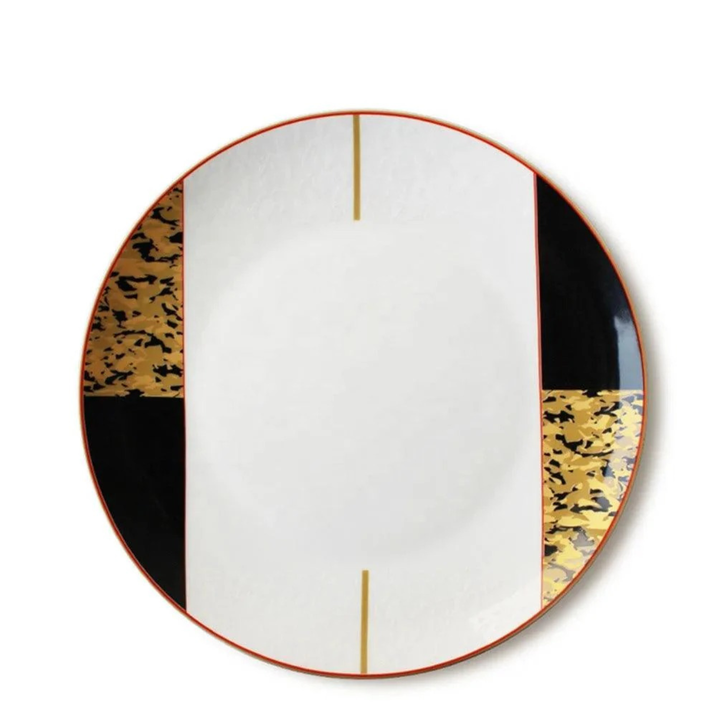 Schwarz Gold Marmor Luxus Bone China Geschirrset
