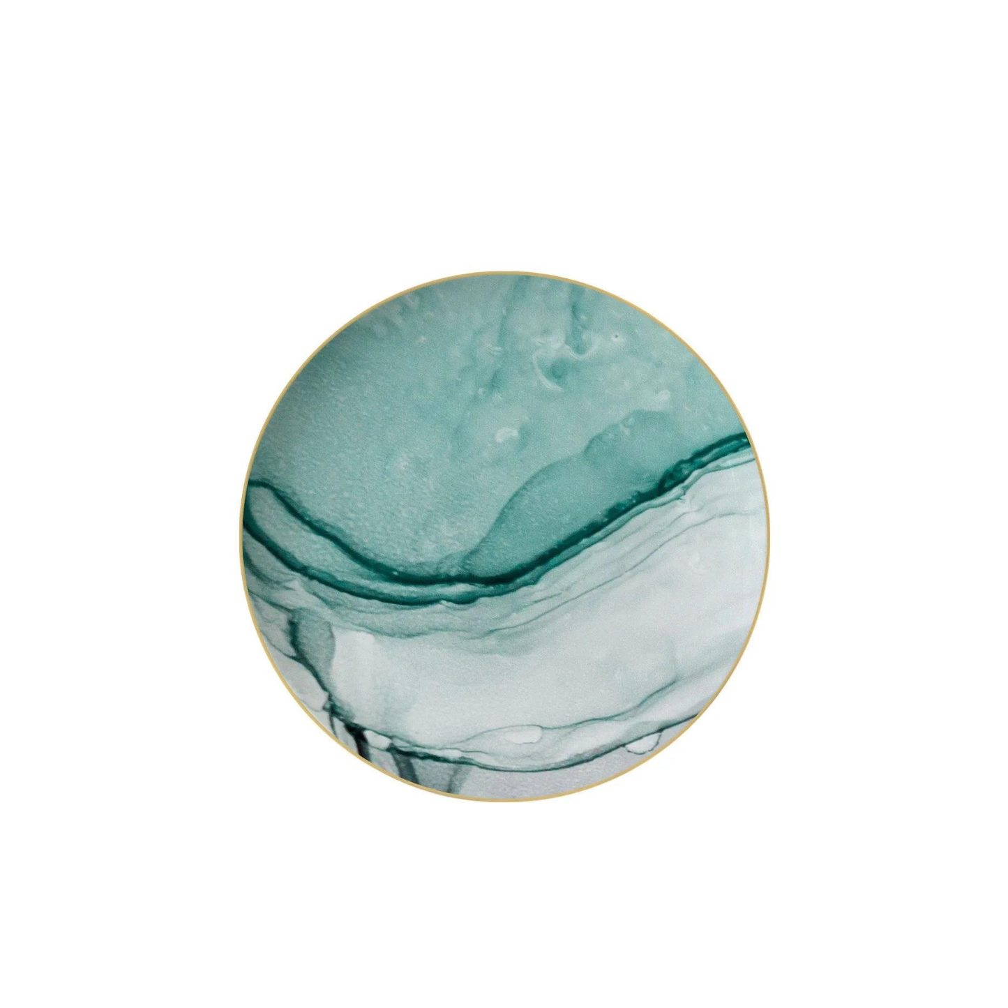 Luxuriöses Green Marble Bone China Geschirrset