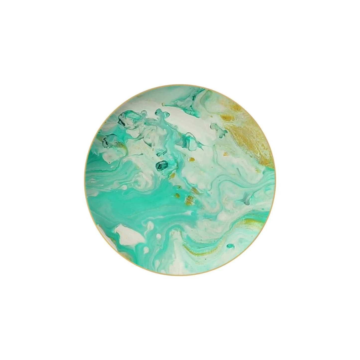 Luxuriöses Green Marble Pattern Bone China Geschirrset