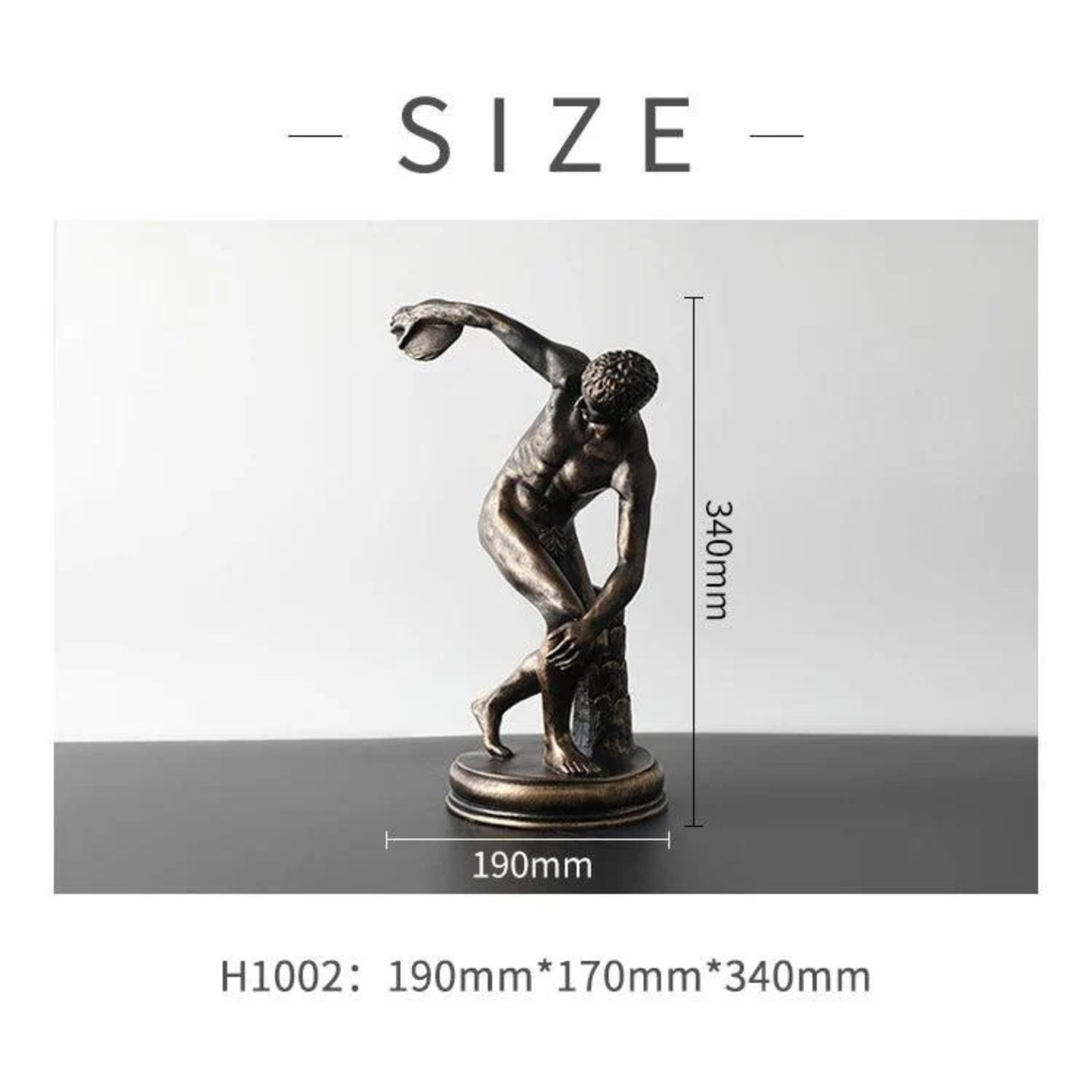 Antike Bronze-Skulptur – Sportliche Resinfigur in Handarbeit