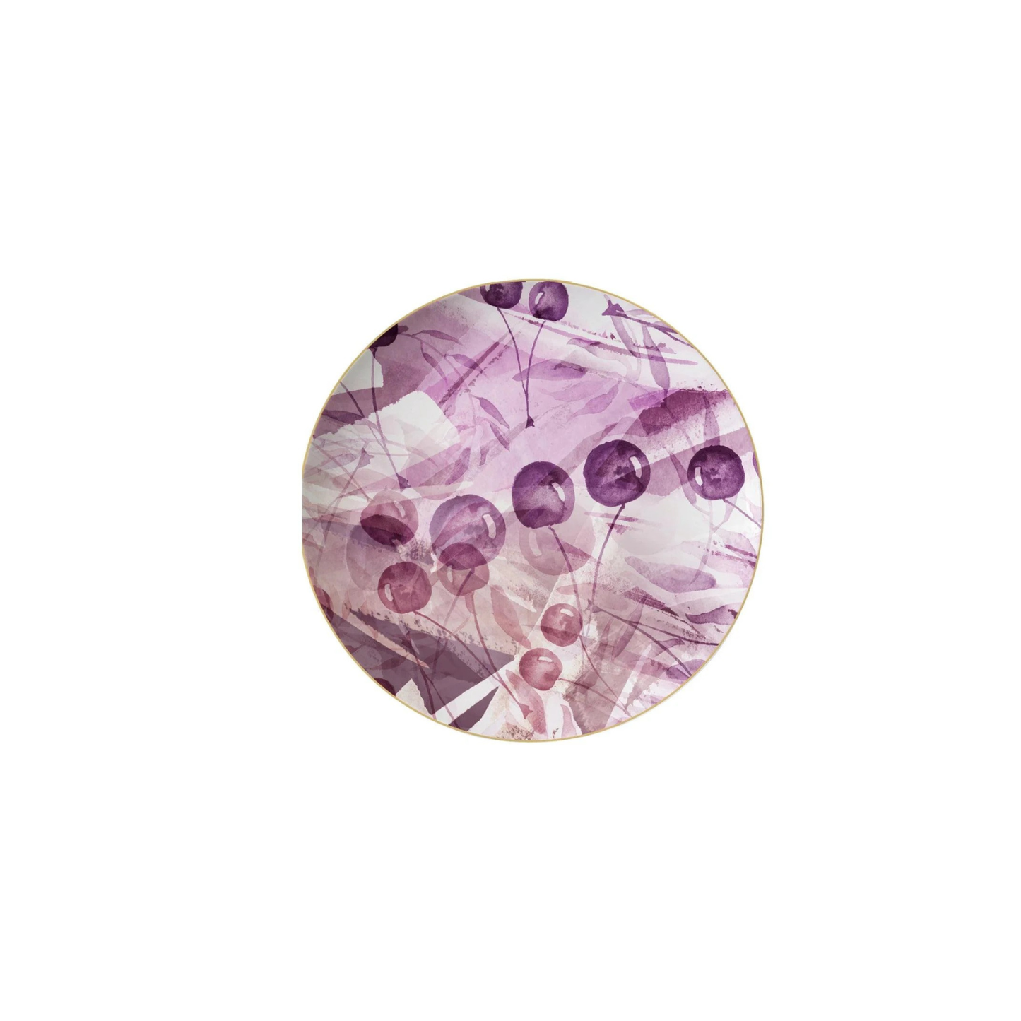 Lila Kirsche Luxus Bone China Geschirrset