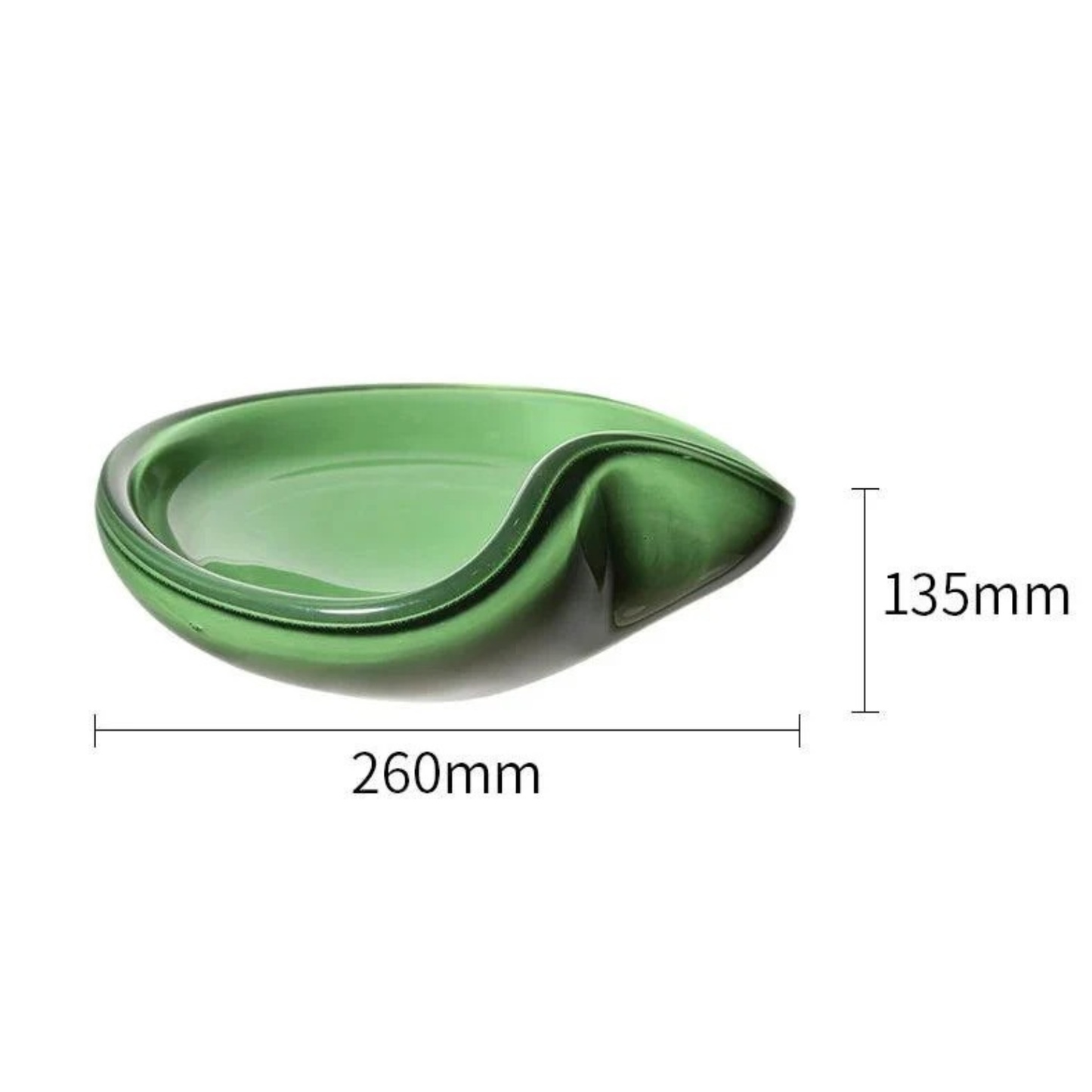 2er Set Grüne Fancy Glas Schale – Dekorative Murano Glas Ornament