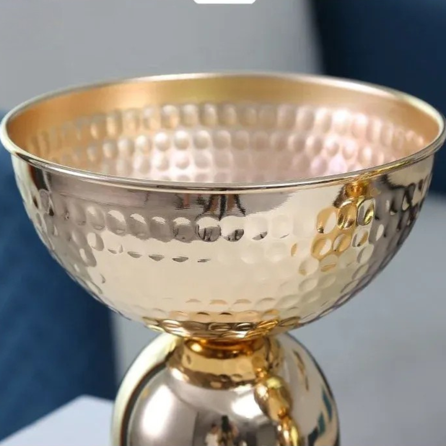 Goldene Metall-Fruchtschalen 2er Set – Luxus Dekoration