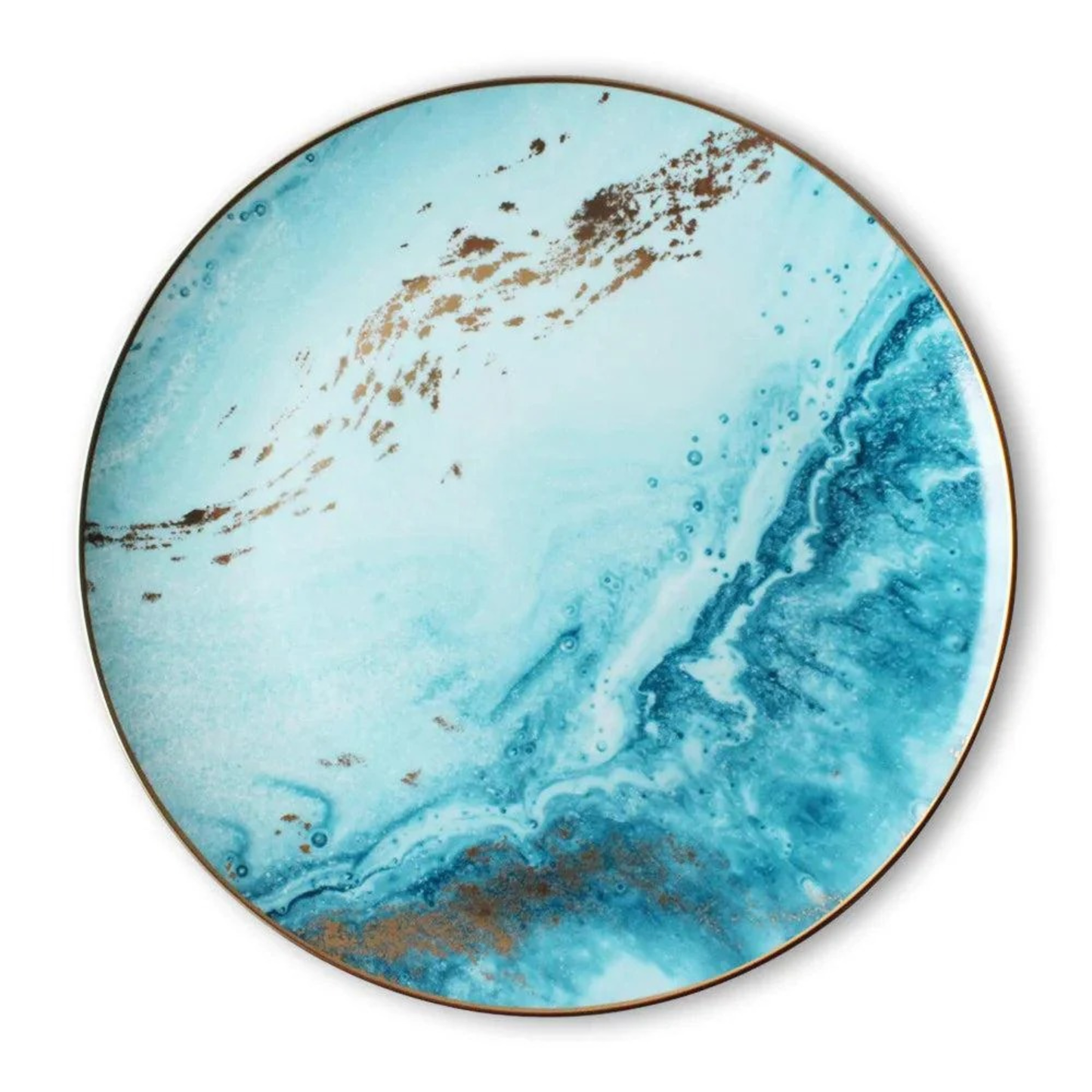 Blau Goldrand Klassisches Luxus Geschirrset