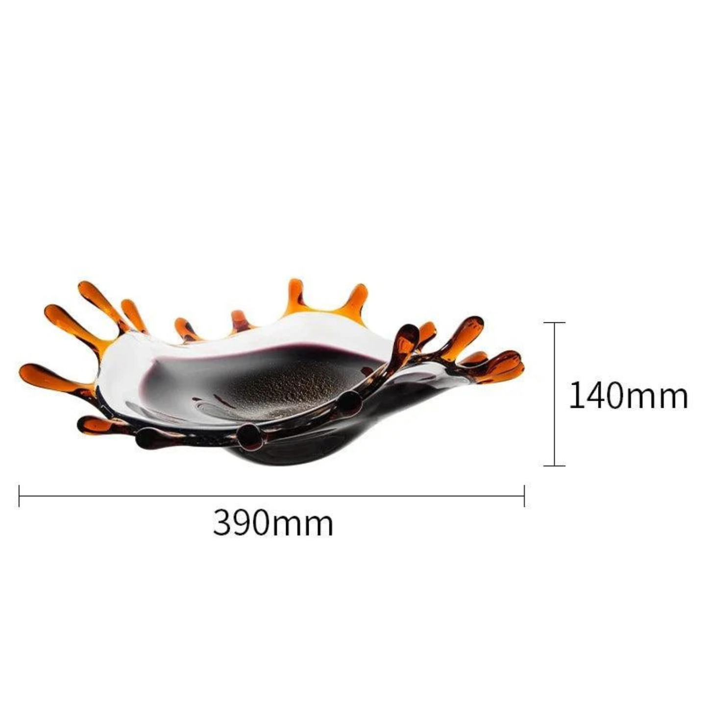 2er Set Muschel-förmige Handgefertigte Farbige Glasplatten
