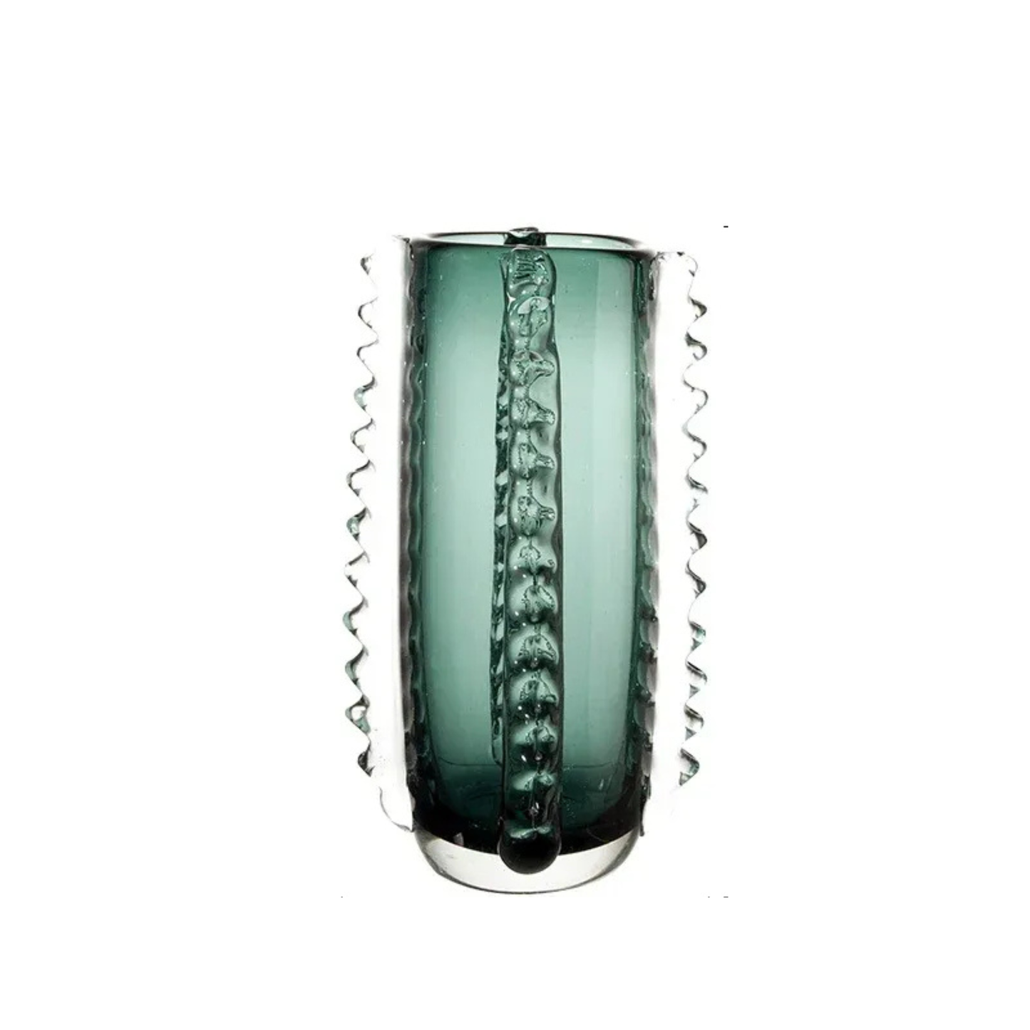 Set aus 2 handgefertigten Glasvasen – dick, schwer, luxuriös, modern