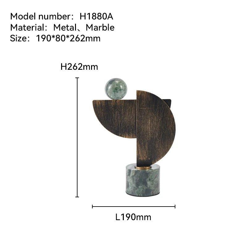 Abstrakte Bronze - Skulptur mit Marmorsockel – Handgefertigte - Quality Elegance