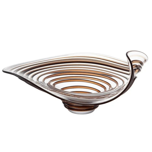 Dekorative Luxus Glas Obst- & Salatschale mit Standfuß