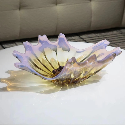 Nordic Modern Große Amber Oval Glas Schale