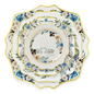 Exquisites Blumengeschirr Set – Bone China Goldrand Luxus