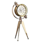 Goldene Tripod-Tischuhr aus Metall