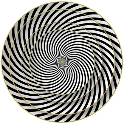 Luxuriöses Black Stripe Bone China Geschirrset