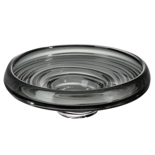 Dekorative Graue Glas-Schale