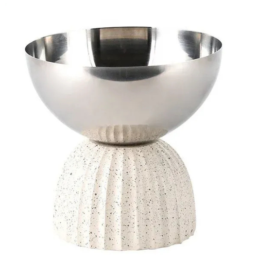 Luxus Nordische Metall Obstschale mit Harzbasis