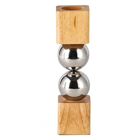 Moderne Metallkugel Holzvase Elegante Deko