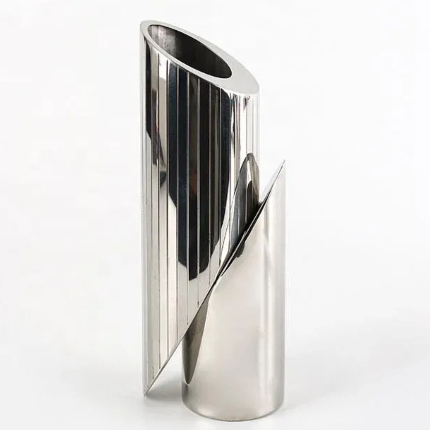 Edelstahl Vase Silber-Abstrakte Moderne Tischdekoration