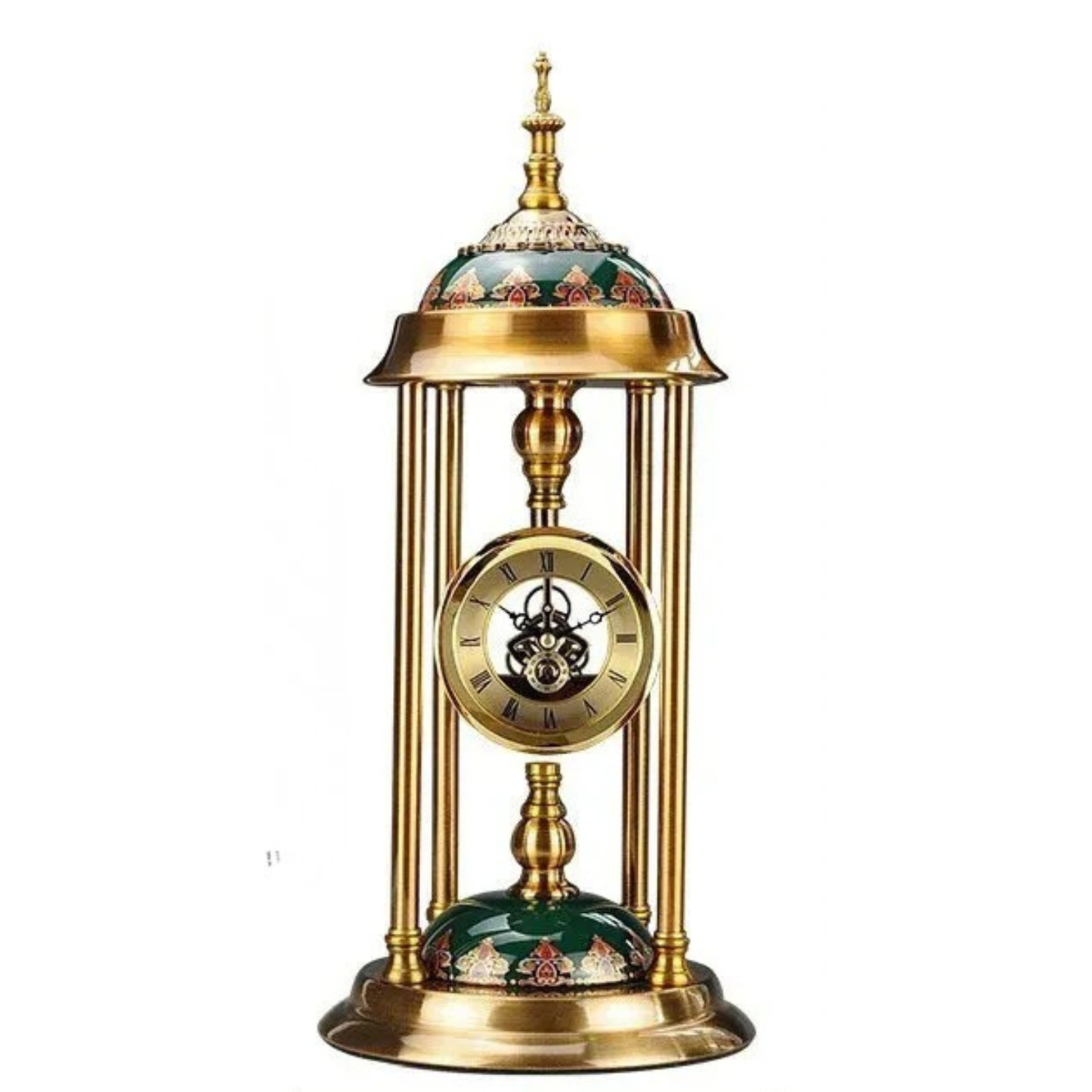 Retro Goldene Tischuhr im Amerikanischen Stil