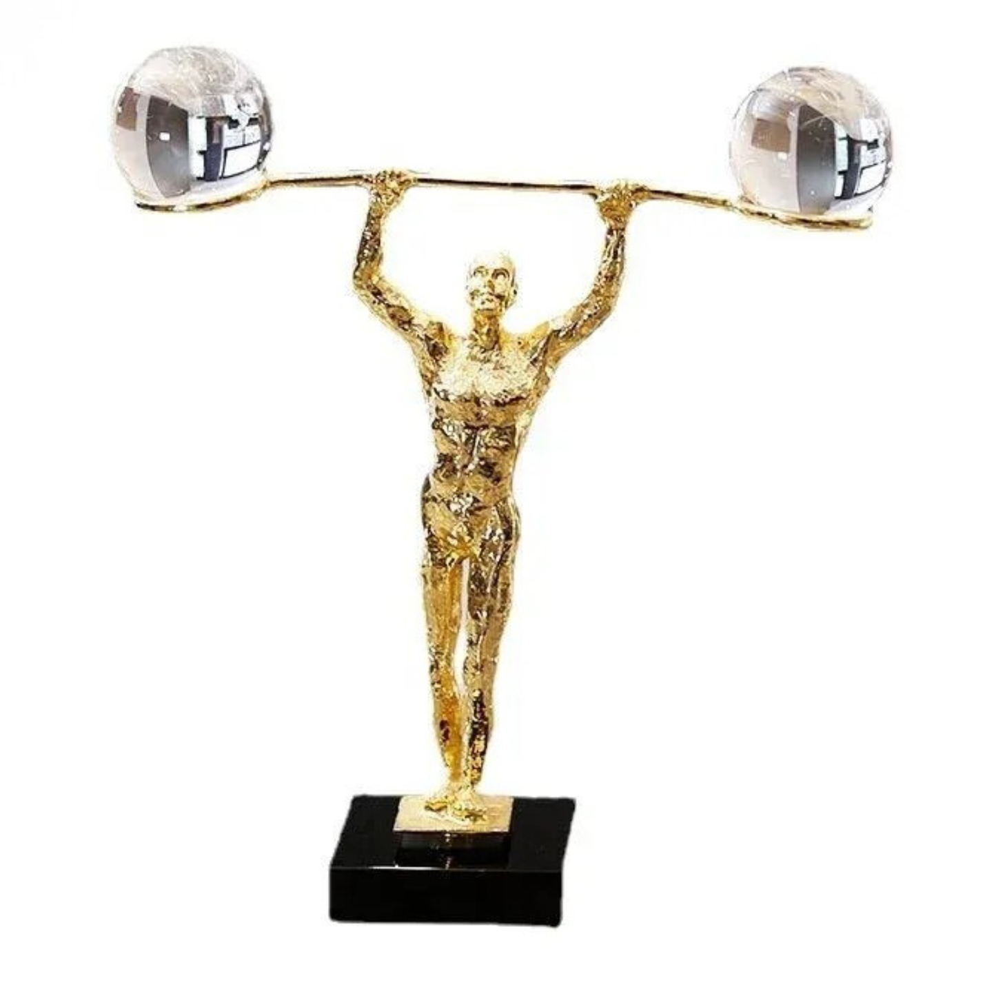 Minimalistische Strongman Dekofigur in Gold – Kraft & Eleganz