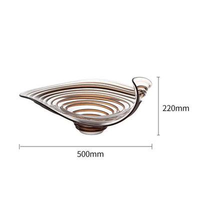 Dekorative Luxus Glas Obst- & Salatschale mit Standfuß