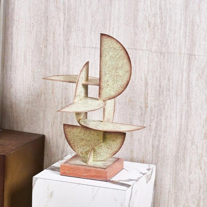 Handgefertigte Eisen-Skulptur im Halbkreis-Design