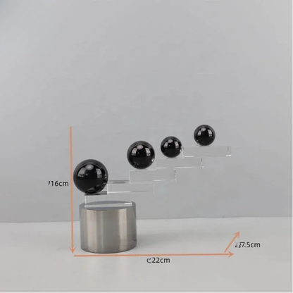 Luxus Schwarze Kristall Skulptur Geometrisches Design Deko