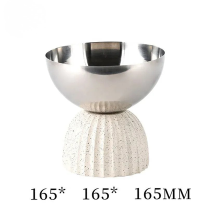 Luxus Nordische Metall Obstschale mit Harzbasis