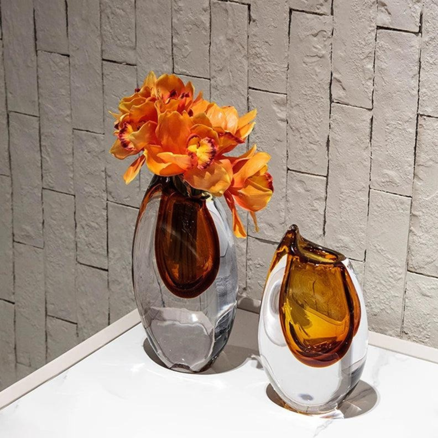 Luxus Moderne Stil Vase – Handgeblasenes Murano Glas