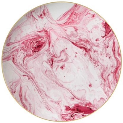 Rosa Marmor Muster Luxus Bone China Geschirrset
