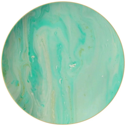 Luxuriöses Green Marble Pattern Bone China Geschirrset