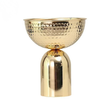 Goldene Metall-Fruchtschalen 2er Set – Luxus Dekoration