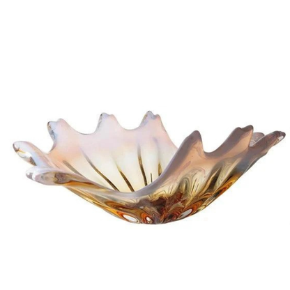 Nordic Modern Große Amber Oval Glas Schale