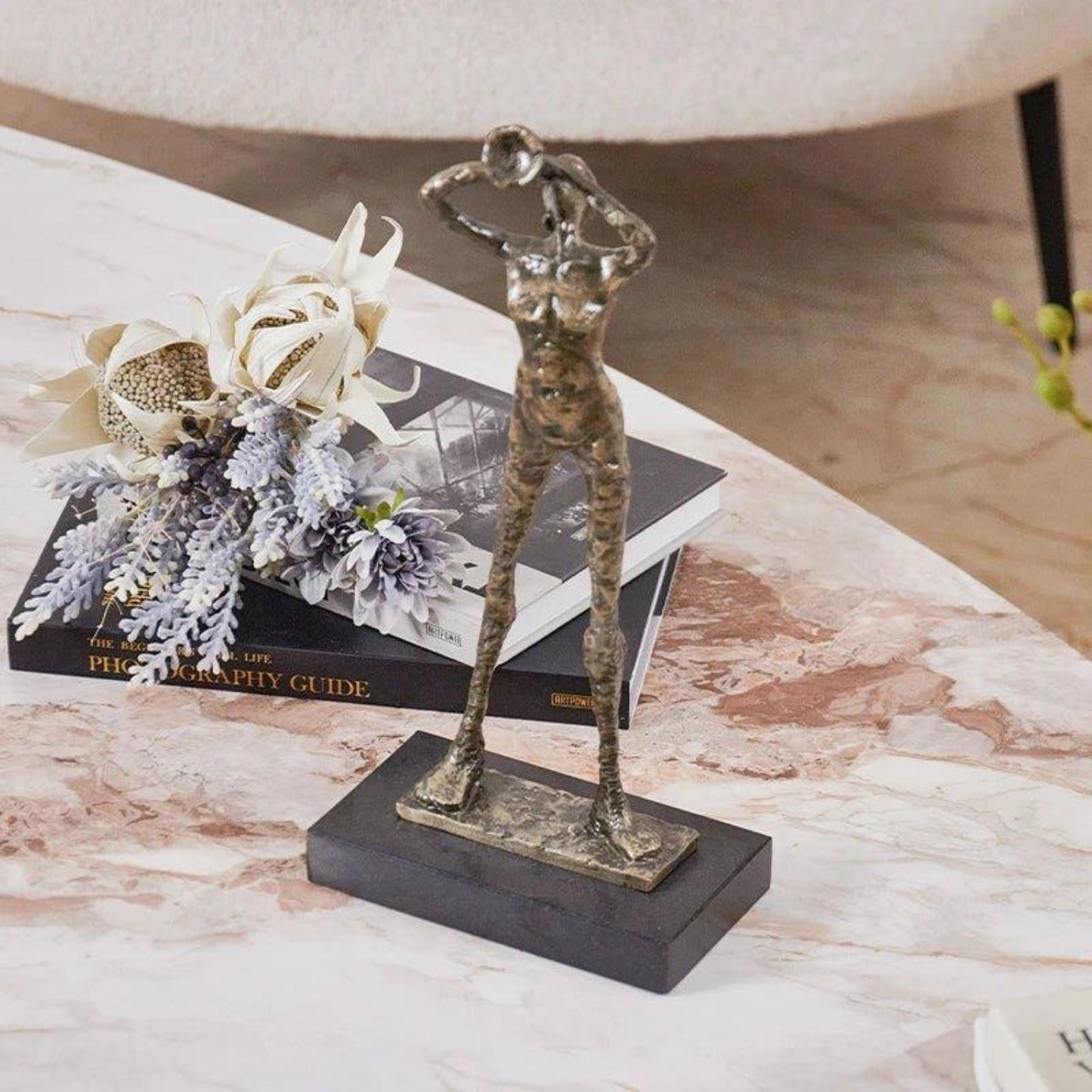 Vintage Bläser-Skulptur – Handgefertigte Metallfigur
