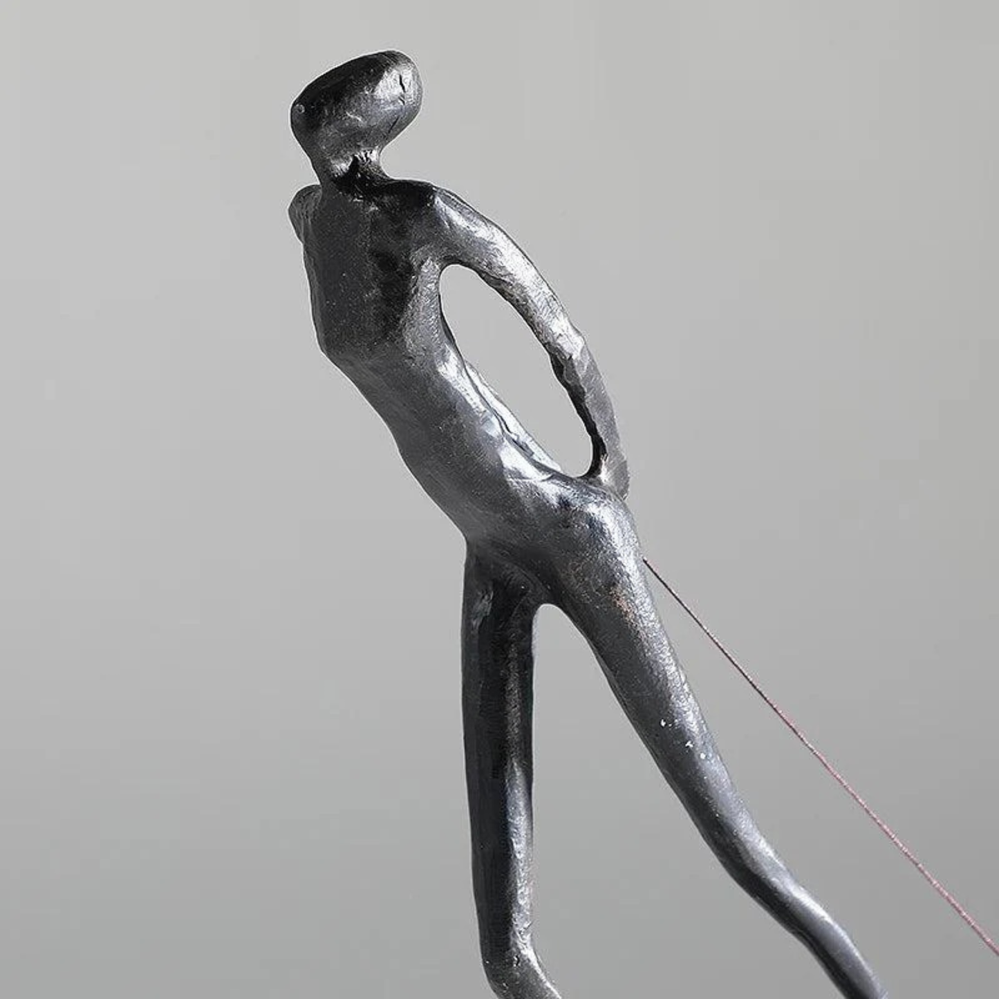 Handgefertigte Dunkelbronze-Metallskulptur