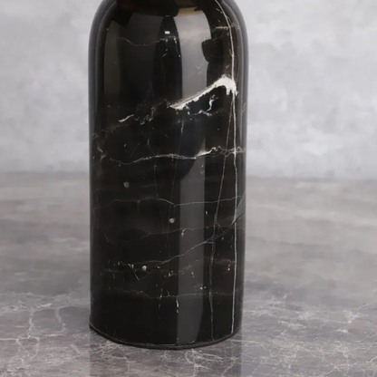 Goldene Metall-Schalen mit Marmorsockel – Luxus Dekoset 2er