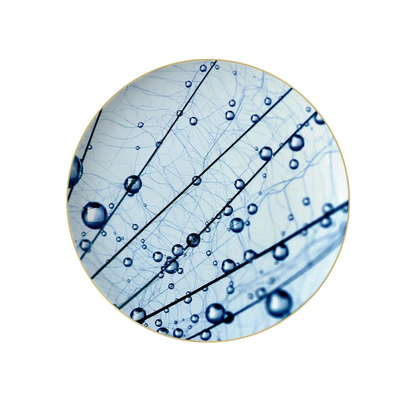 Luxuriöses Blue Crystal Dewdrops Muster Geschirrset