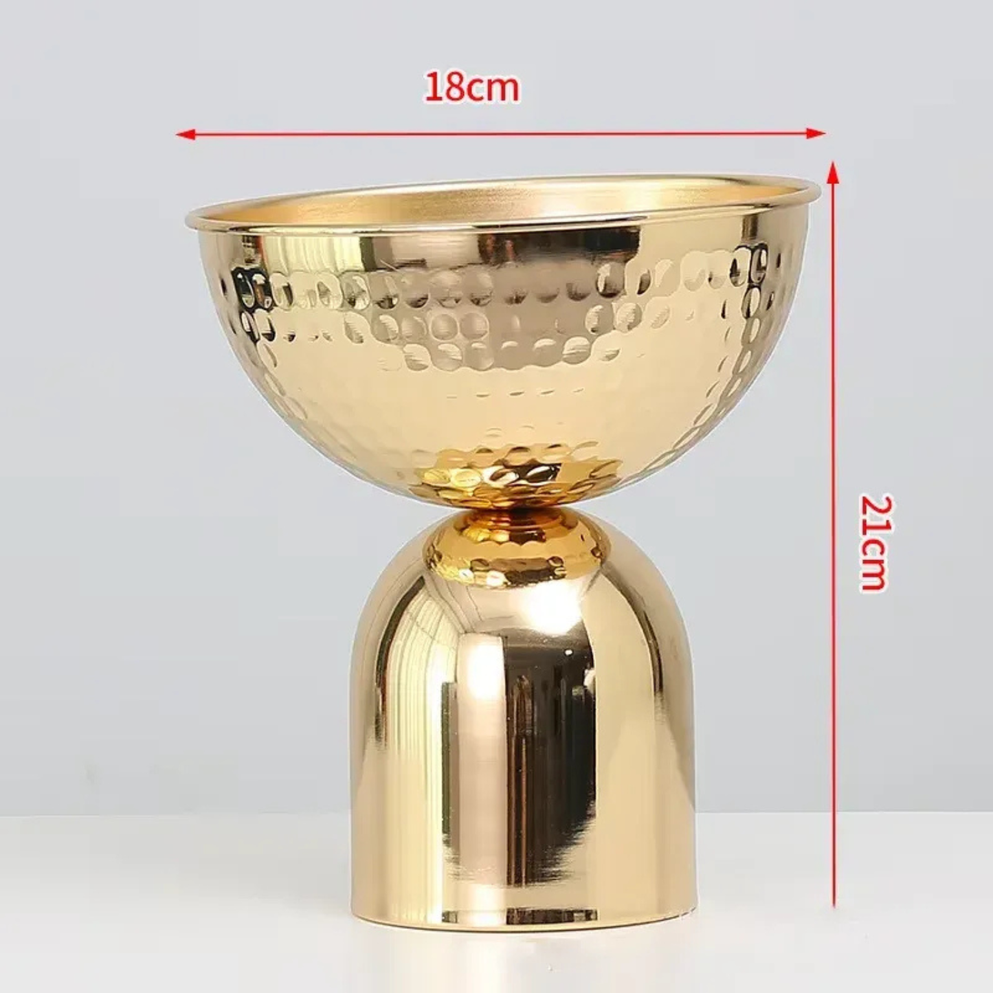 Goldene Metall-Fruchtschalen 2er Set – Luxus Dekoration