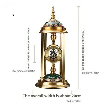 Retro Goldene Tischuhr im Amerikanischen Stil
