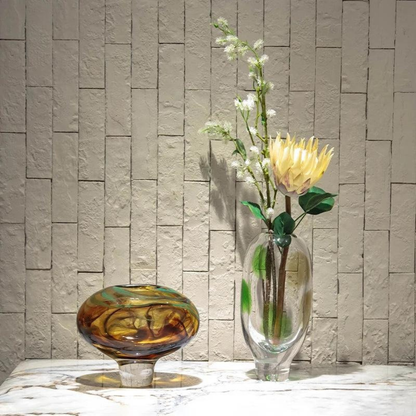Luxus Handgefertigte Farbige Glasvase – Modernes Design